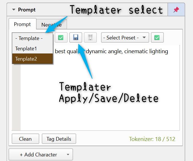 Template selector